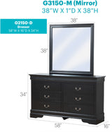 Traditional Dresser Elegant, Black Traditional Dresser Elegant, Black