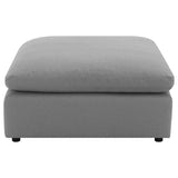 Raleigh - Boucle Upholstered Ottoman - Gray by Coaster Fine Furniture | Bel Furniture
