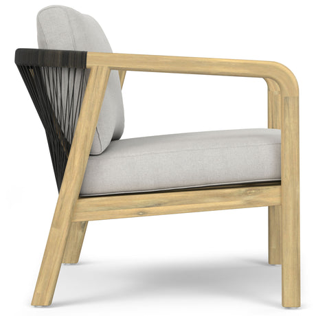 Palmetto - Outdoor Conversation Chair (Set of 2) - Stone Gray by Simpli-Home | Bel Furniture