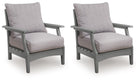 Cove Beach - Lounge Chair With Cushion (Set of 2) - Gray
