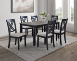Eloise - 7 Piece Dinette Set - Charcoal / Gray