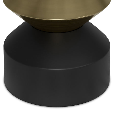 Miller - Side Table - Black / Brass by Simpli-Home | Bel Furniture