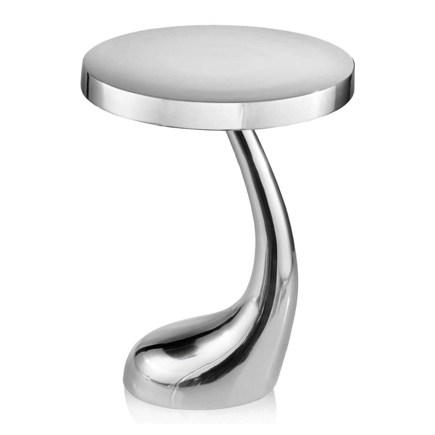 Round End Table - Silver