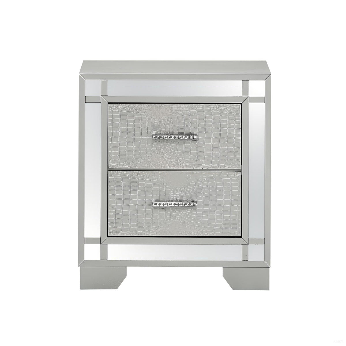 Madison Nightstand Silver Champagne