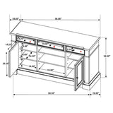 Phelps - 2 Door Sideboard Buffet Cabinet - Distressed Noir by CoasterEssence | Bel Furniture