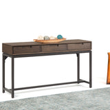 Banting - Mid Century Wide Console Table - Walnut Brown by Simpli-Home | Bel Furniture