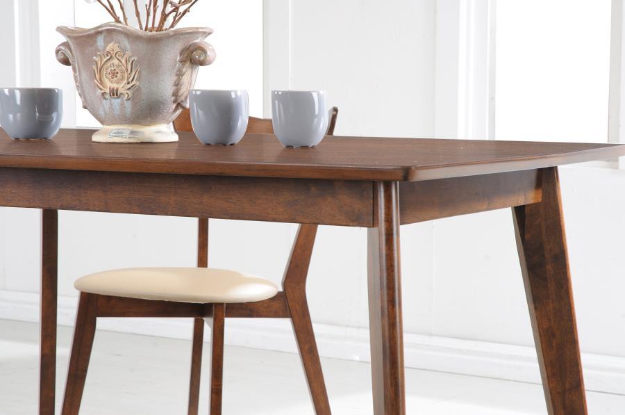 Kersey - Rectangular Wood Dining Table - Chestnut by CoasterEveryday | Bel Furniture