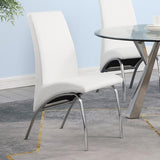Bishop - Upholstered Dining Side Chair (Set of 2) - White by CoasterEssence | Bel Furniture