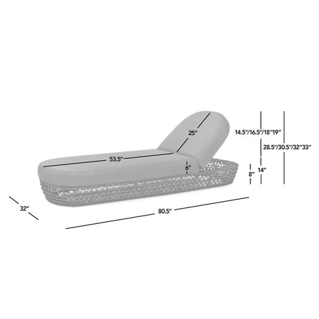 Willow - Sunbrella Upholstered Patio Lounger - view 2