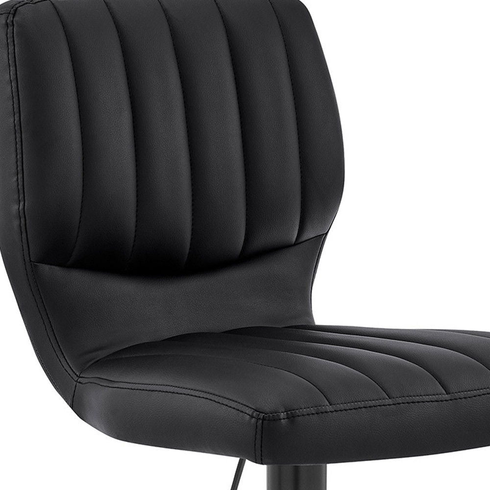 46" Swivel Adjustable Height Bar Chair - Black