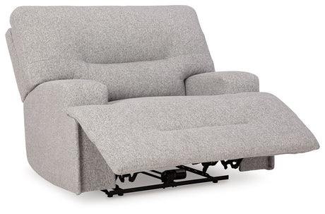 Acklen Place - 4 Pc. - 3-Piece Power Reclining Sectional Sofa With Raf Chaise, Wide Seat Power Recliner - Pewter - view 3