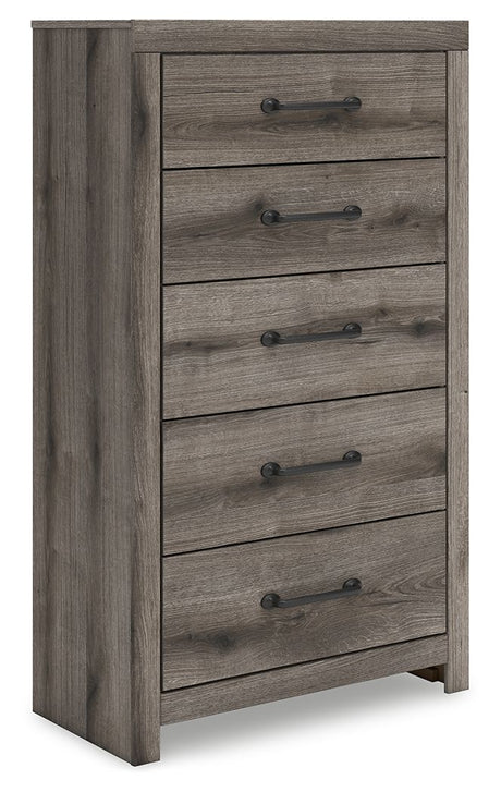 Graystorm - Brown Gray - Five Drawer Chest by Signature Design by Ashley® | Bel Furniture