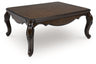 Maylee - Table With Cabriole Legs Dark Brown Cocktail Tables by Signature Design by Ashley® | Bel Furniture