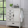 Franco - 5-Drawer Door Chest White by CoasterEssence | Bel Furniture