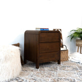 Lionel - Mid-Century Modern Nightstand 3 Drawer Bed Side Table - Brown by Ashcroft Furniture | Bel Furniture