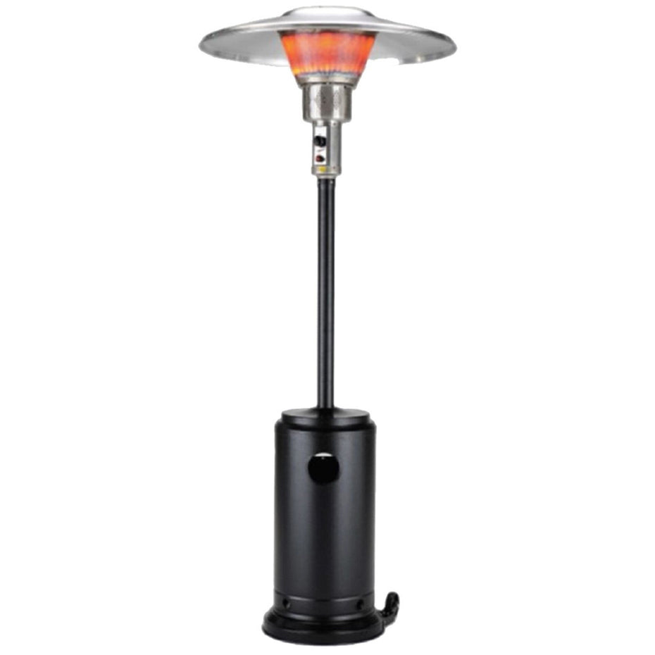 40000 Btu Steel Propane Cylindrical Pole Standing Patio Heater - Black