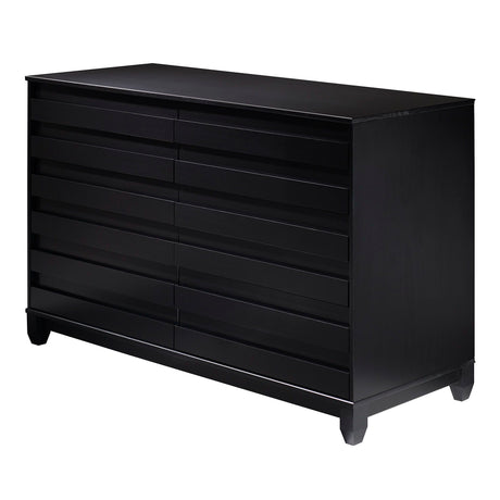 Modern 6 Drawer Solid Wood Dresser With Channel Pulls by Walker Edison | Bel Furniture