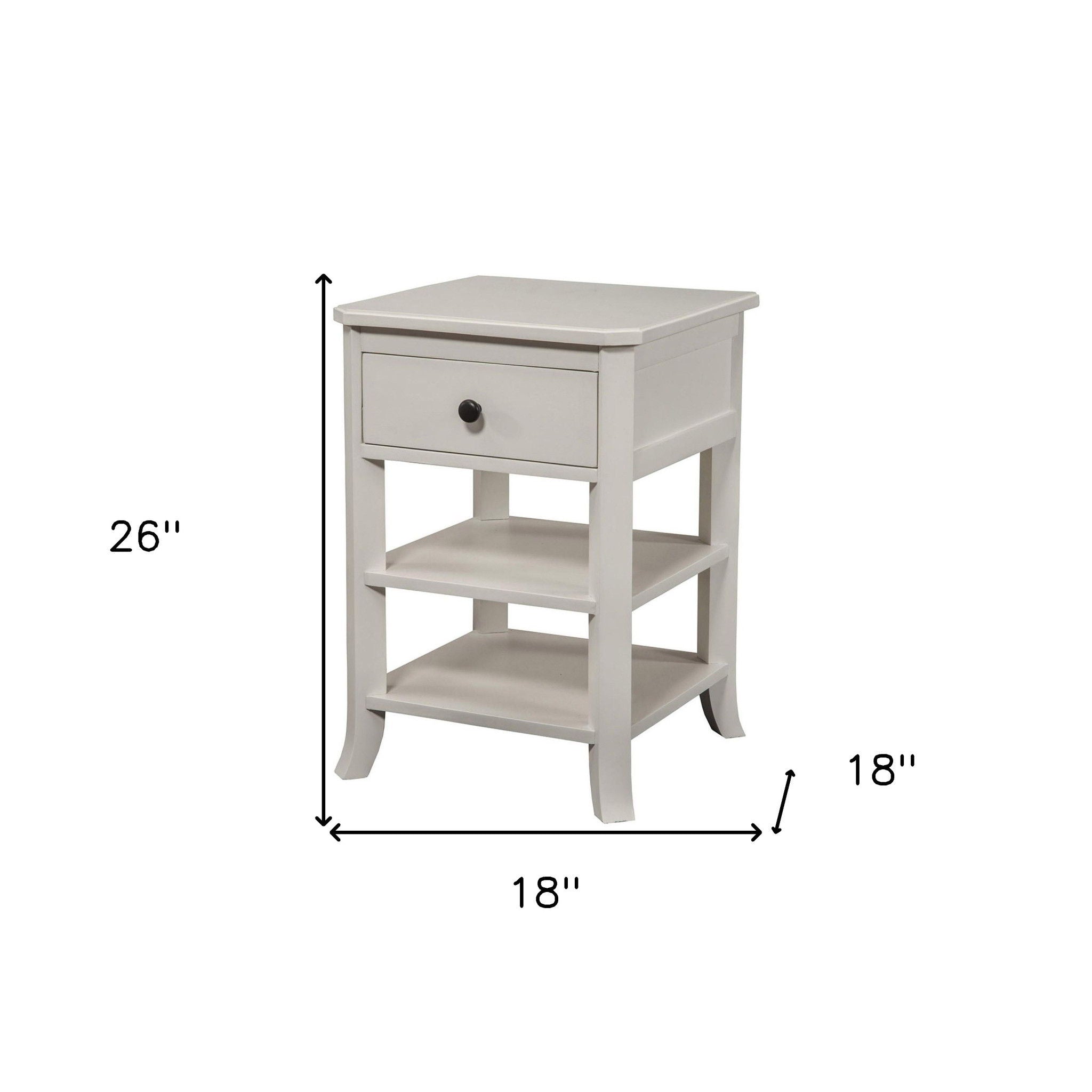 One Drawer Flair Nightstand - Mahogany White