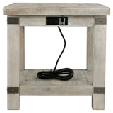 Carynhurst - White Wash Gray - Rectangular End Table by Signature Design by Ashley® | Bel Furniture