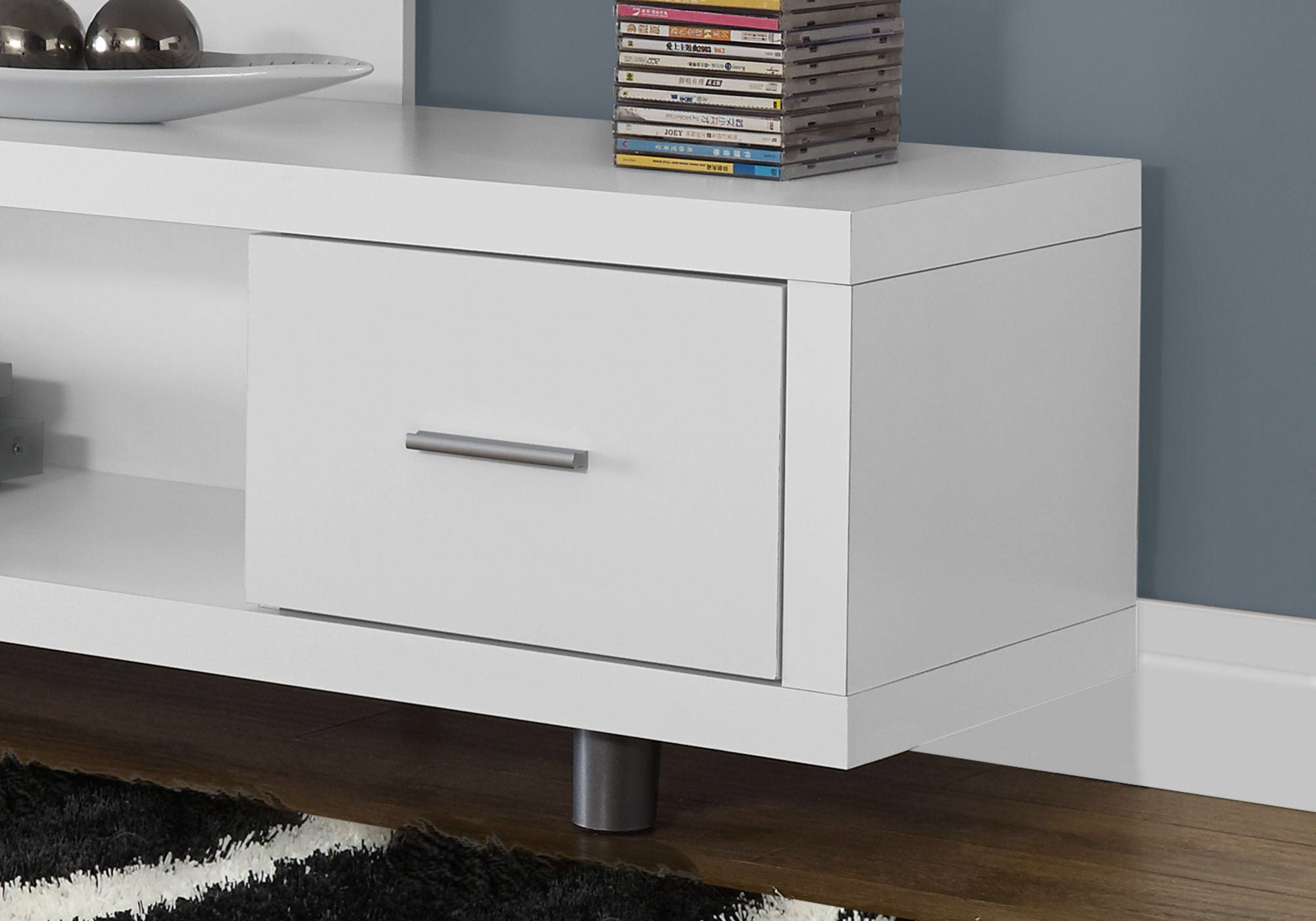 Open Shelving TV Stand - White