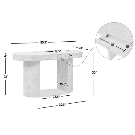 Jesse - Single Drawer Oval Computer Desk by Jennifer Taylor Home | Bel Furniture