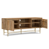 Fallon - TV Media Stand - Natural by Simpli-Home | Bel Furniture