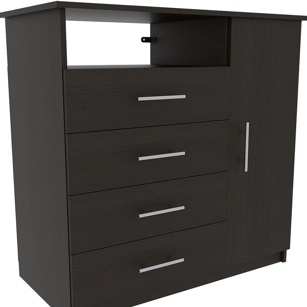 Four Drawer Dresser - Black