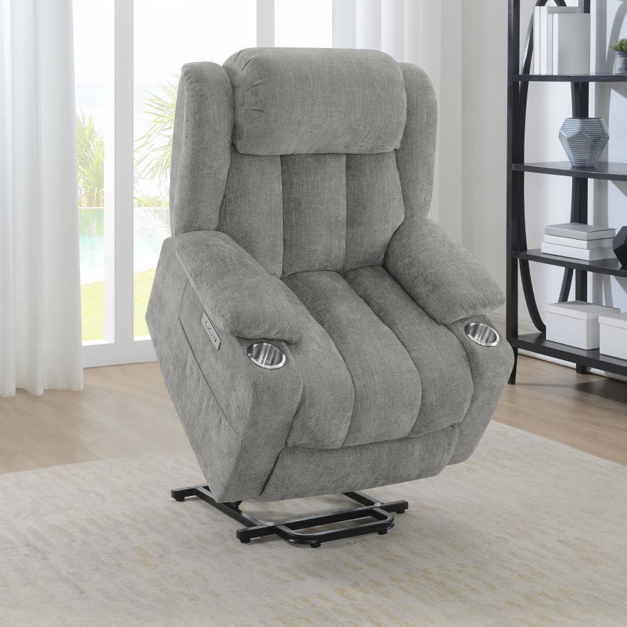 Houston - Upholstered Power Lift Recliner Chair by CoasterEveryday | Bel Furniture