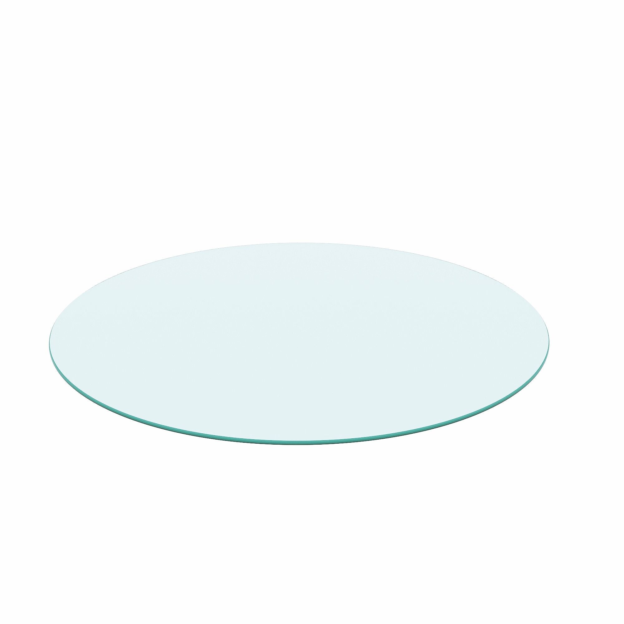 36" Round Tempered Glass Table Top Clear Glass 1 / 4’’" Thick Round Polished Edge - Transparent