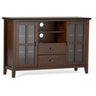 Artisan - Handcrafted, Tall TV Media Stand Dark Brown by Simpli-Home | Bel Furniture