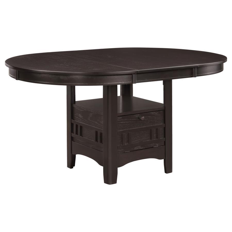 Lavon - Oval Extension Leaf Dining Table Dark Brown by CoasterEveryday | Bel Furniture
