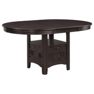 Lavon - Oval Extension Leaf Dining Table Dark Brown by CoasterEveryday | Bel Furniture