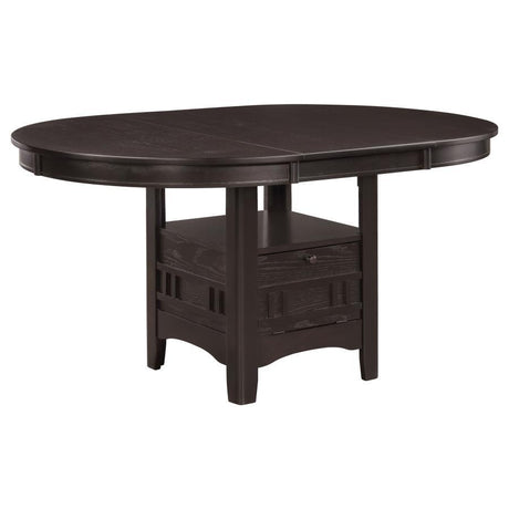 Lavon - Oval Extension Leaf Dining Table Dark Brown by CoasterEveryday | Bel Furniture