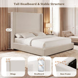 Hampton - Upholstered Platform Bed With Tall Headboard