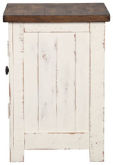 Wystfield - White / Brown - Chair Side End Table by Signature Design by Ashley® | Bel Furniture