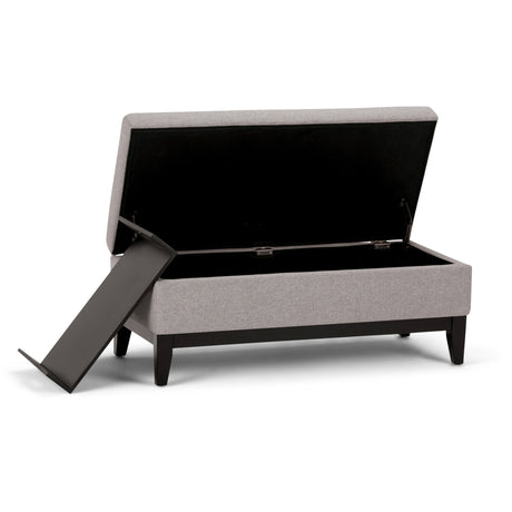 Oregon - Contemporary Storage Ottoman Bench With Tray - view 13