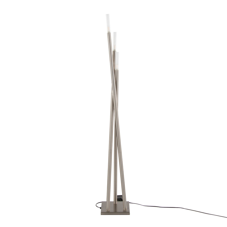 Icicle - Contemporary Floor Lamp - Nickel