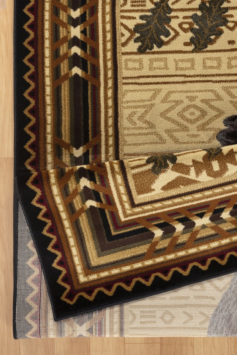 Nature's Nest - 5'3" X 7'3" Lodge Area Rug - Black by Icona Home Decor | Bel Furniture