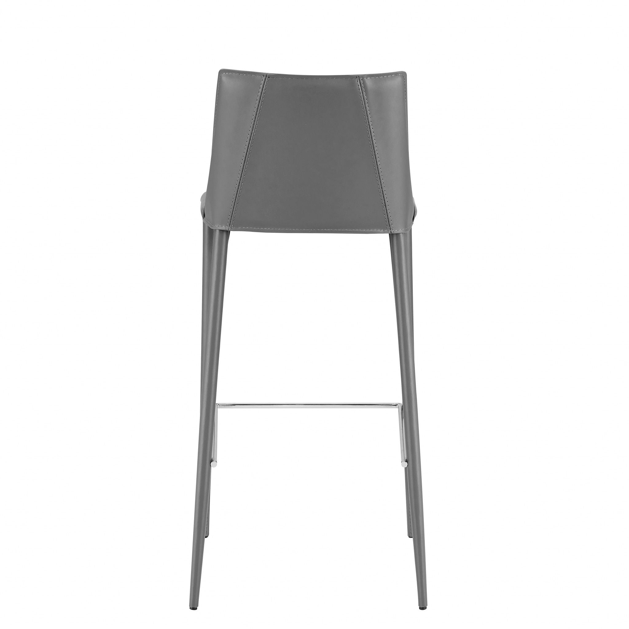 Steel Low Back Bar Height Bar Chair - Gray