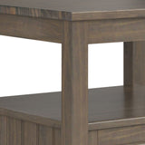 Lev - End Table With Bottom Drawer - Smoky Brown by Simpli-Home | Bel Furniture