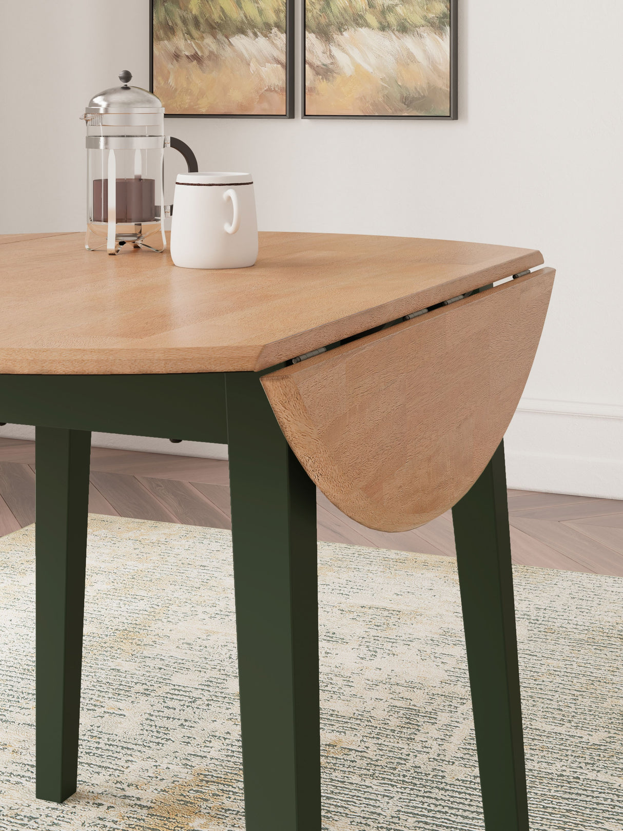 Gesthaven - Round Dining Room Drop Leaf Table by Signature Design by Ashley® | Bel Furniture