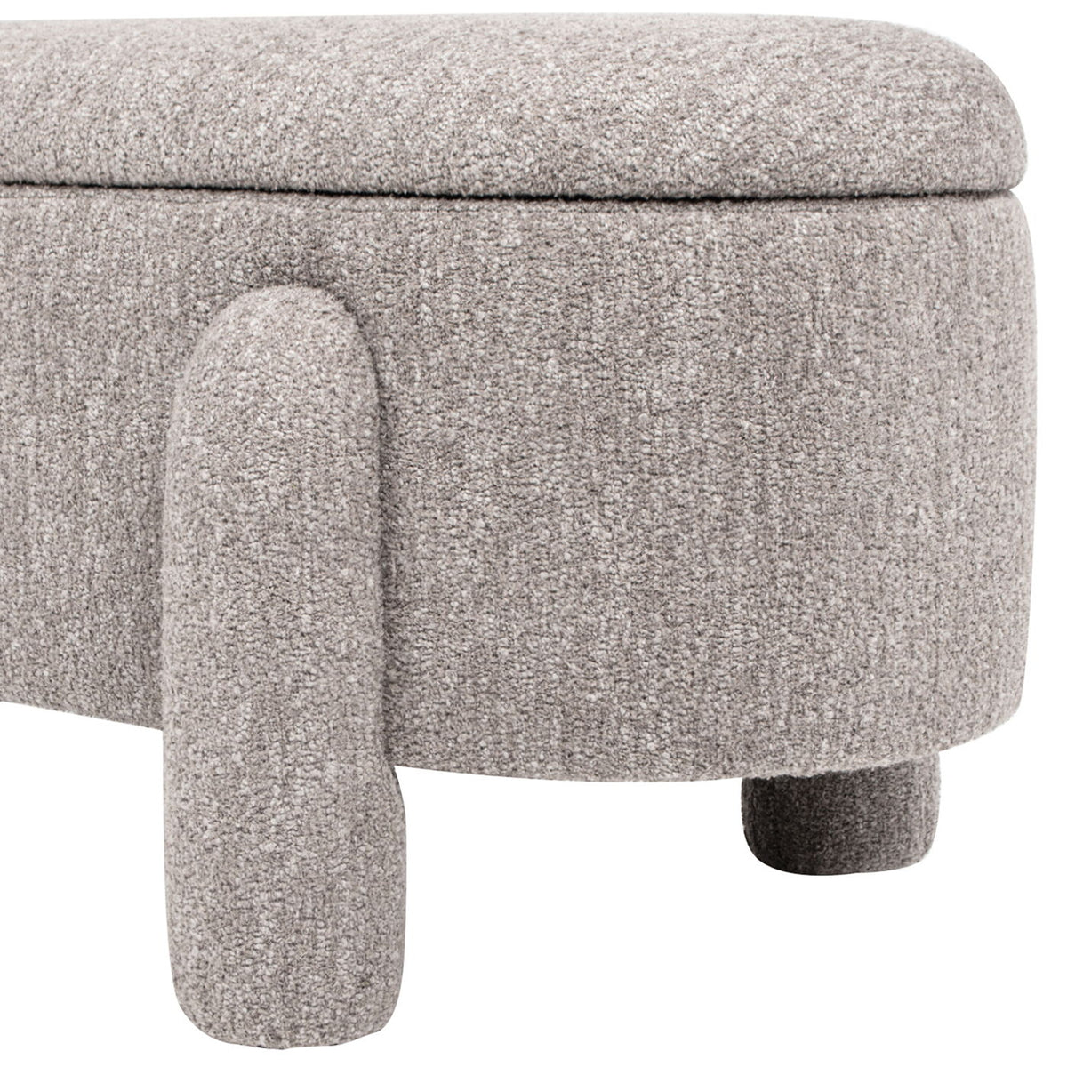 Hugo - Oval Fully Upholstered Storage Bench by Jennifer Taylor Home | Bel Furniture