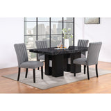 Jhoanna 5 Piece Dining Table Set With Chairs - Black