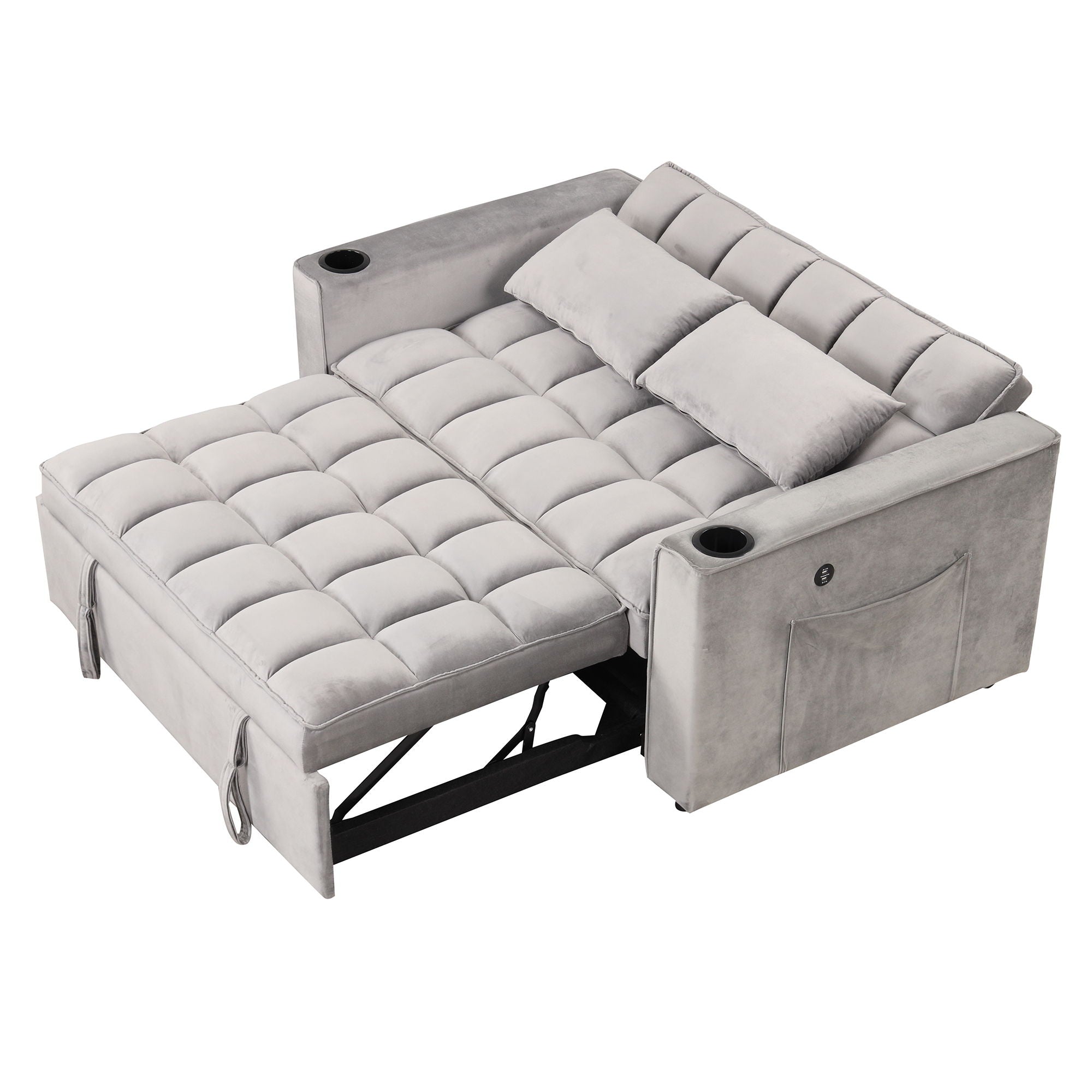 Multi Functional Sofa Bed With Cup Holder And USB Port For Living Room Or Apartments