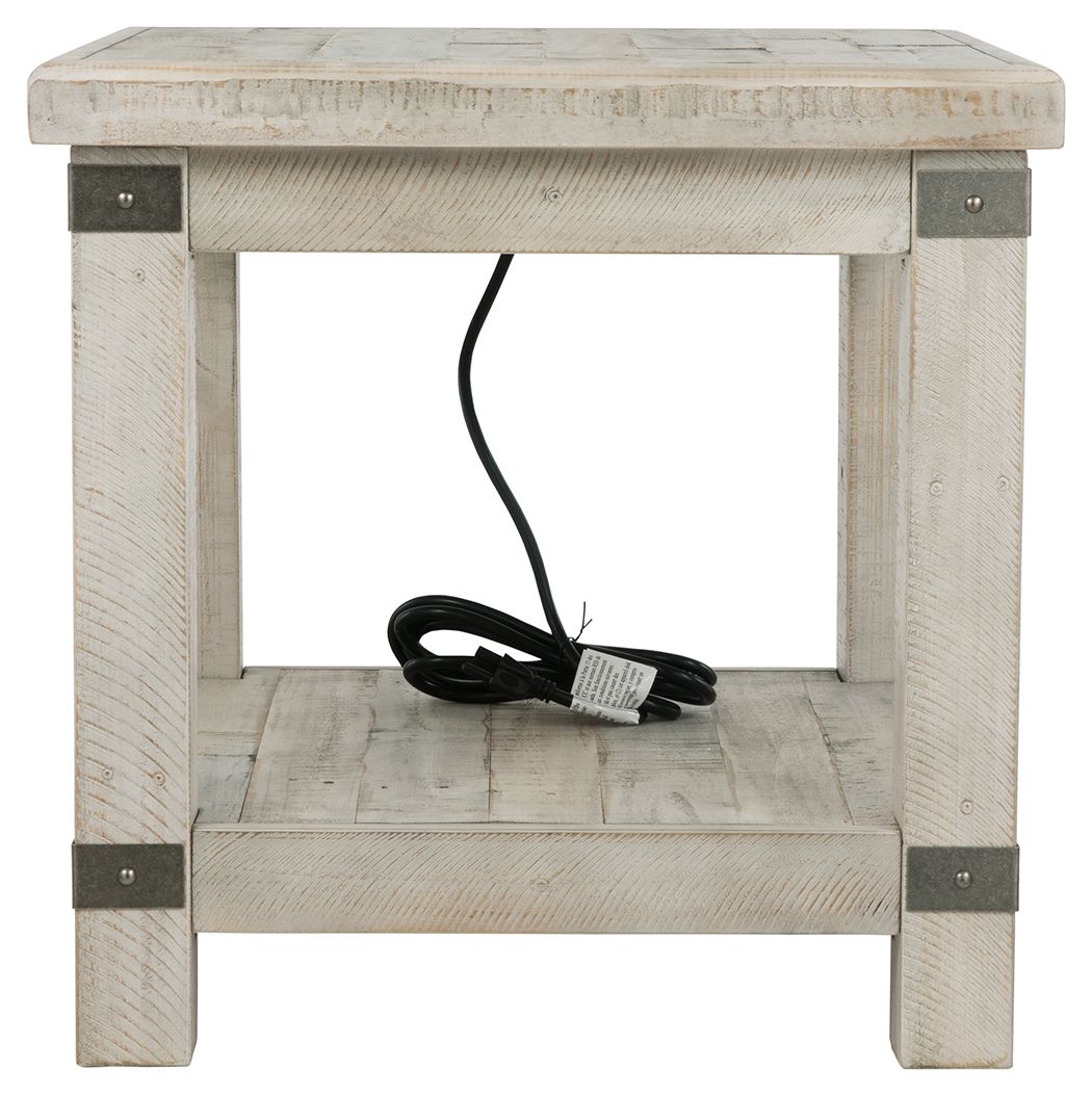 Carynhurst - White Wash Gray - Rectangular End Table by Signature Design by Ashley® | Bel Furniture