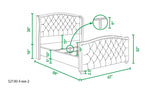 Marcella - Upholstered Shelter Headboard Bed Set