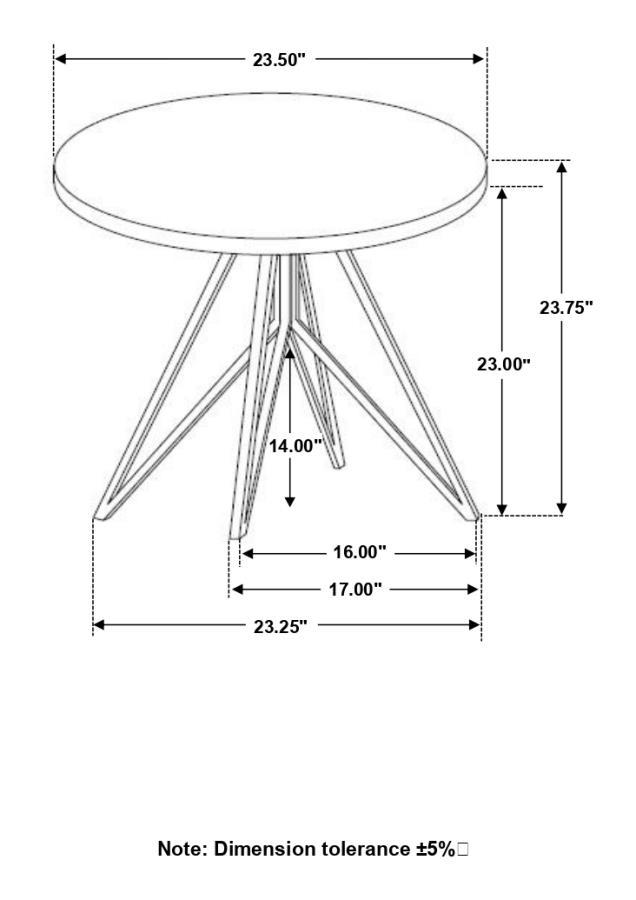 Hadi - Round Smart Top Side End Table - Cement