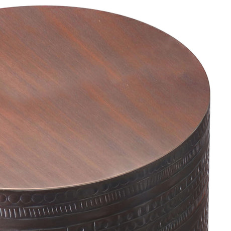 Johnsen - Handcrafted Large Metal Accent Table - view 6