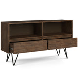 Chase - Low Bookcase - Rustic Natural Aged Brown by Simpli-Home | Bel Furniture
