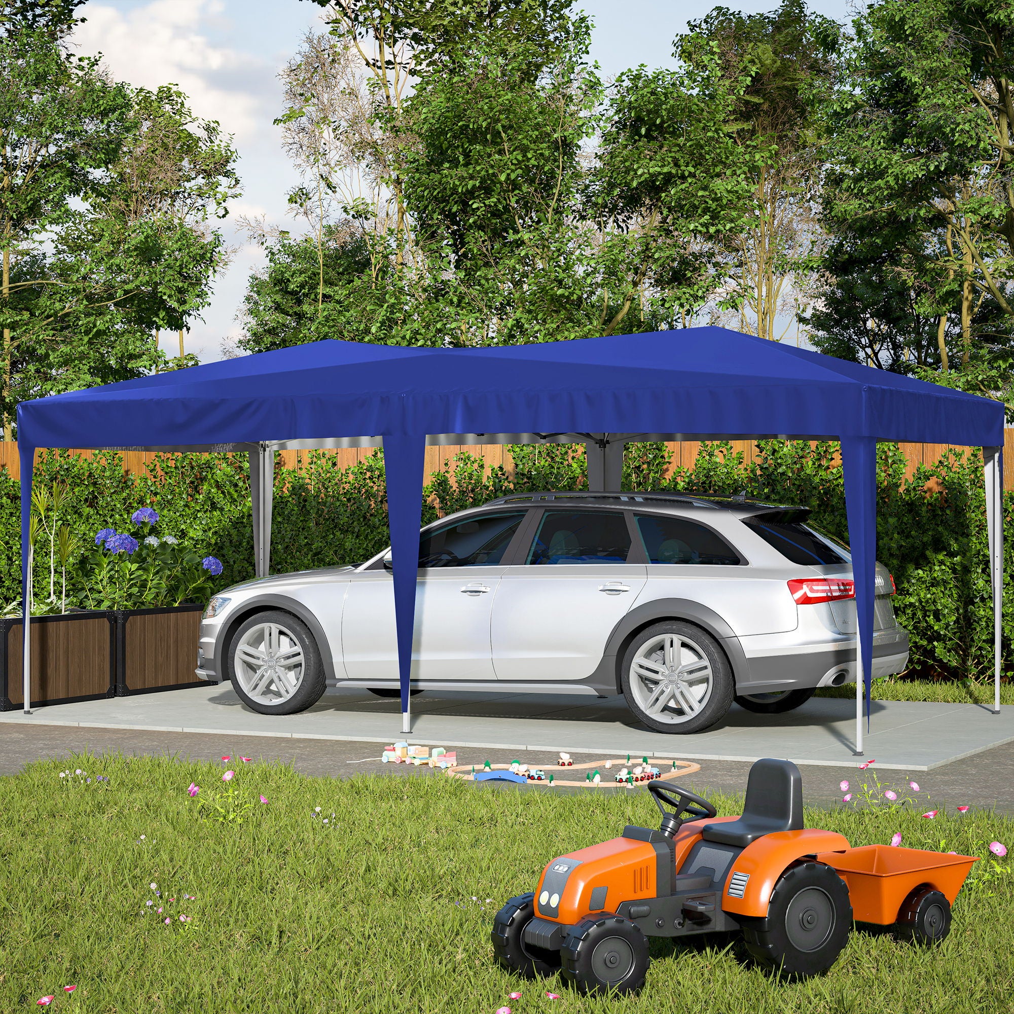 Pop Up Canopy Outdoor Portable Party Folding Tent With 6 Removable Sidewalls + Carry Bag + 6 Pieces Weight Bag